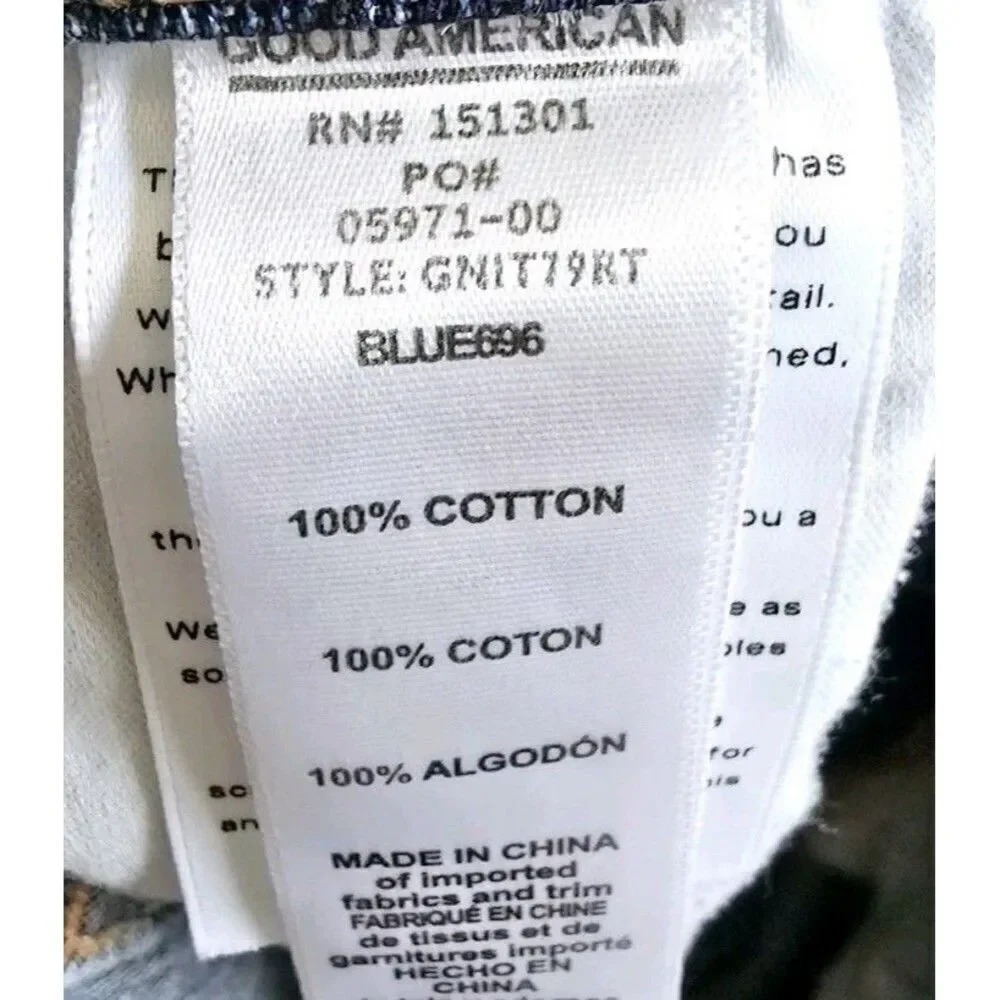 Good American Good 90's Straight Size 12/31 Distressed Baggy Jeans - Picture 11 of 12